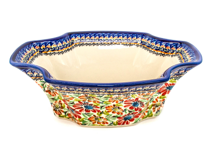 Bol Flower Jungle, ceramica smaltuita, pictat manual, 27,5 x 19,0 cm, volum 1,3 L [2]