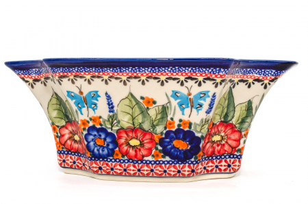 Bol Poppy Fountain, ceramica smaltuita, pictat manual, 27,5 x 19,0 cm, volum 1,3 L [0]