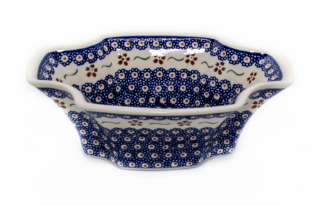 Bol Flowery ceramica smaltuita, pictat manual, diametru 23,0 x 15,8 cm, volum 700ml