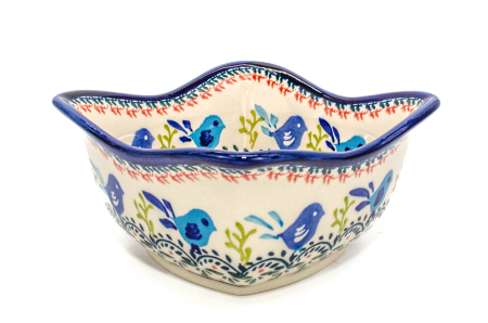 Bol in forma de floare, ceramica smaltuita, pictat manual, volum 500 ml [3]