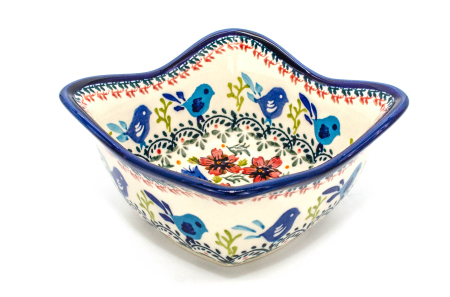 Bol in forma de floare, ceramica smaltuita, pictat manual, volum 500 ml [4]