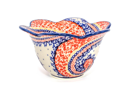 Bol in forma de floare Hypnotization, ceramica smaltuita, pictat manual, 14,0 cm, volum 300 ml [0]