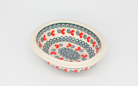 Bol oval Spiral Joy, ceramica smaltuita, pictat manual, 12,5 x 15,0 cm [0]