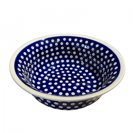 Bol pentru salata Blue Eyes, ceramica smaltuita, pictat manual, 24,6 cm, volum 2,0 L [2]