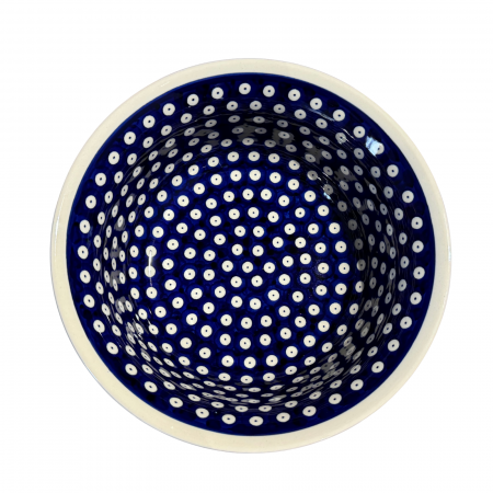 Bol pentru salata Blue Eyes, ceramica smaltuita, pictat manual, 24,6 cm, volum 2,0 L [4]