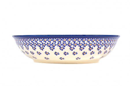 Bol pentru salata Blue Field, ceramica smaltuita, pictat manual, 25,2 cm, volum 1,4 L [3]