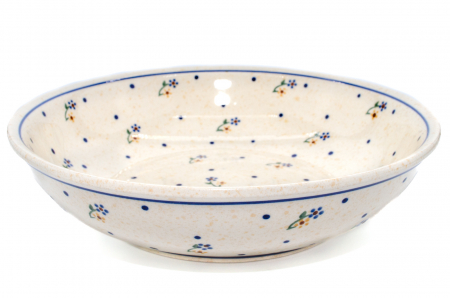Bol pentru salata Little Flowers, din ceramica smaltuita, pictat manual, 25,2 cm, volum 1,4 L