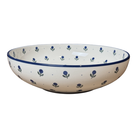 Bol pentru salata Blue Spring, ceramica smaltuita, pictat manual, diametru 27.3 cm [2]