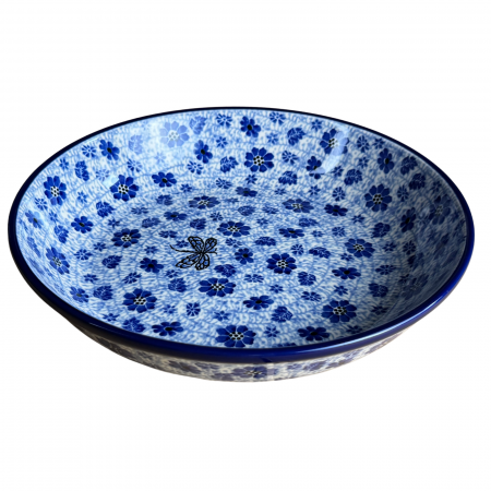Bol pentru salata Butterfly Dance, ceramica smaltuita, pictat manual, diametru 24,5 cm [5]