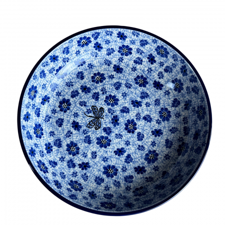 Bol pentru salata Butterfly Dance, ceramica smaltuita, pictat manual, diametru 24,5 cm [6]