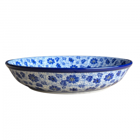 Bol pentru salata Butterfly Dance, ceramica smaltuita, pictat manual, diametru 24,5 cm [3]