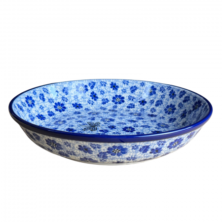 Bol pentru salata Butterfly Dance, ceramica smaltuita, pictat manual, diametru 24,5 cm [4]