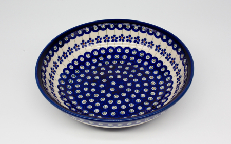 Bol pentru salata Floral Peacock, ceramica smaltuita, pictat manual, 25,2 cm, volum 1,4 L [1]