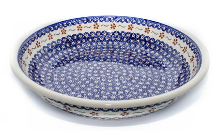 Boluri - Bol pentru salata Flowery ceramica smaltuita, pictat manual, diametru 33,2 cm, volum 2,7 L