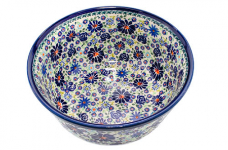 Bol pentru salata Floral Fireworks, ceramica smaltuita, pictat manual, 27,0 cm, volum 4,5 L [1]