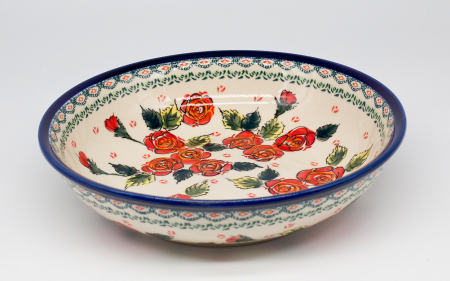 Bol pentru salata Roses, ceramica smaltuita, pictat manual, 25,2 cm, volum 1,4 L [2]