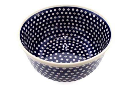 Bol pentru salata Blue Eyes, ceramica smaltuita, pictat manual, 27,0 cm, volum 4,5 L [2]