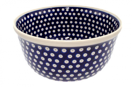 Bol pentru salata Blue Eyes, ceramica smaltuita, pictat manual, 27,0 cm, volum 4,5 L [1]