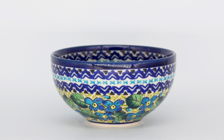 Bol rotund Blossom, ceramica smaltuita, pictat manual, 11,5 cm, volum 300ml [0]