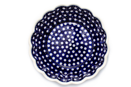 Bol rotund Blue Eyes, ceramica smaltuita, pictat manual, 24,3 cm, volum 1,5 L [1]