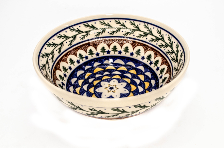 Bol rotund Festive Season, ceramica smaltuita, pictat manual, 20,7cm, volum 1,3 L [0]