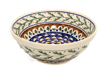Bol rotund Festive Season, ceramica smaltuita, pictat manual, 20,7cm, volum 1,3 L [1]