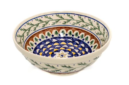 Bol rotund Festive Season, ceramica smaltuita, pictat manual, 20,7cm, volum 1,3 L [2]
