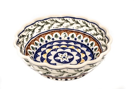 Bol rotund Festive Season, ceramica smaltuita, pictat manual, 20,9cm, volum 1,2 L [0]