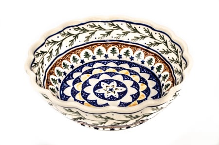 Bol rotund Festive Season, ceramica smaltuita, pictat manual, 20,9cm, volum 1,2 L [3]