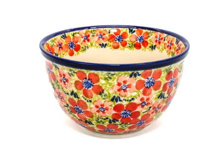 Bol rotund Fire Poppies, ceramica smaltuita, pictat manual, 16,8 cm, volum 1,0 L [0]