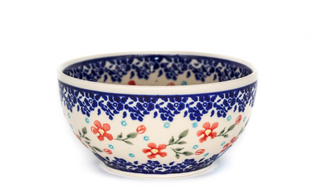 Bol rotund Floral Heaven, ceramica smaltuita, pictat manual, 13,0 cm, volum 400 ml [0]