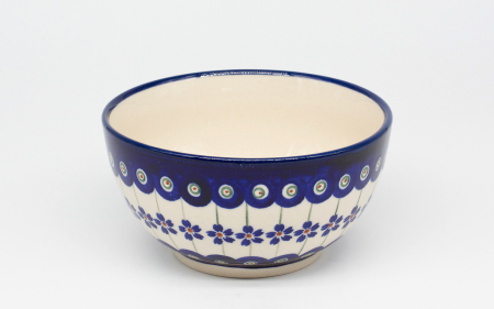 Bol rotund Floral Peacock, ceramica smaltuita, pictat manual,14,0 cm, volum 450 ml [0]