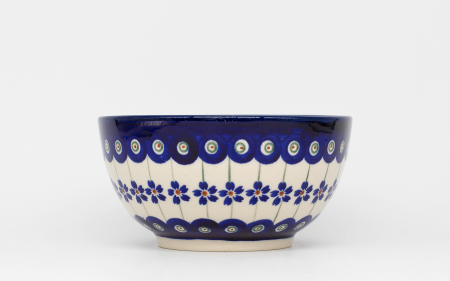 Bol rotund Floral Peacock, ceramica smaltuita, pictat manual,14,0 cm, volum 450 ml [2]