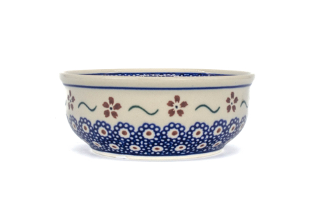 Bol rotund Flowery, ceramica smaltuita, pictat manual, 12,6 cm, volum 250 ml [1]