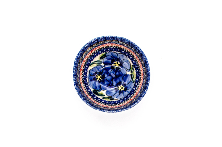 Bol rotund Hibiscus Drops, ceramica smaltuita, pictat manual, 11,5 cm, volum 300ml [1]