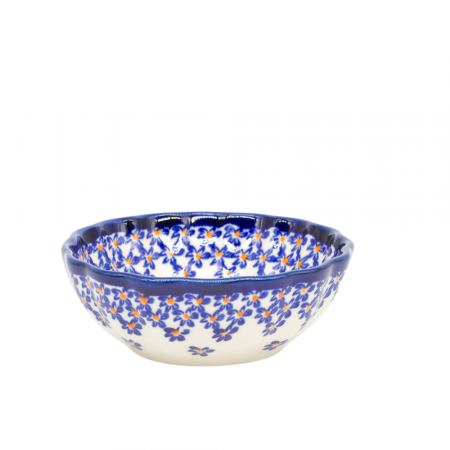 Bol rotund mic Blue Field, ceramica smaltuita, pictat manual, 12,1 cm, volum 150 ml [3]