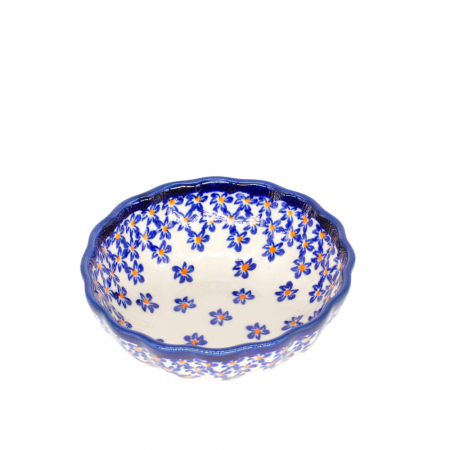 Bol rotund mic Blue Field, ceramica smaltuita, pictat manual, 12,1 cm, volum 150 ml [2]