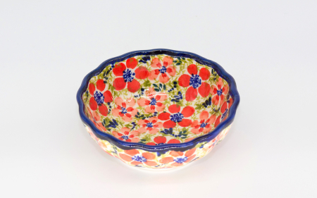 Bol rotund mic Fire Poppies, ceramica smaltuita, pictat manual, 12,1 cm, volum 150 ml [1]