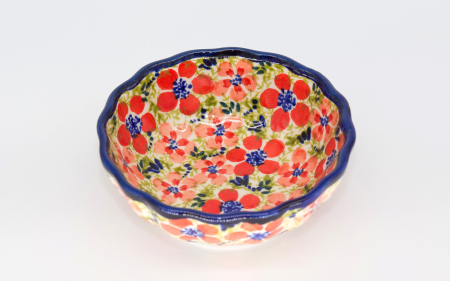 Bol rotund mic Fire Poppies, ceramica smaltuita, pictat manual, 12,1 cm, volum 150 ml [2]