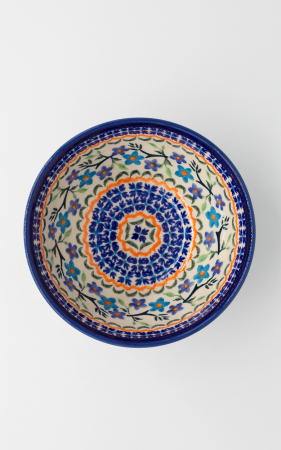 Bol rotund Peace, ceramica smaltuita, pictat manual, 14,9 cm, volum 500ml [3]