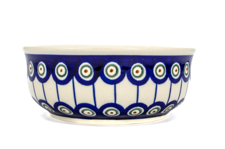 Bol rotund Peacock Eyes, ceramica smaltuita, pictat manual, 16,8 cm, volum 650 ml [1]