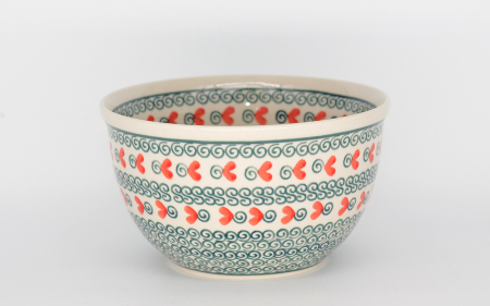 Bol rotund Spiral Joy, ceramica smaltuita, pictat manual, 16,2 cm, volum 1,0 L [0]