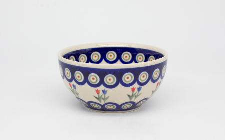 Bol rotund Tulips Pair, ceramica smaltuita, pictat manual, 13,0 cm, volum 400 ml [2]