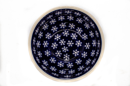 Bol rotund Winter Chapel, ceramica smaltuita, pictat manual, 15,5 cm, volum 700 ml [2]