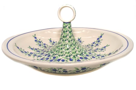 Bol salata Berries, ceramica smaltuita, pictata manual, 34,5 cm, volum 2,0 L [6]