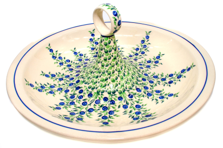 Bol salata Berries, ceramica smaltuita, pictata manual, 34,5 cm, volum 2,0 L [4]