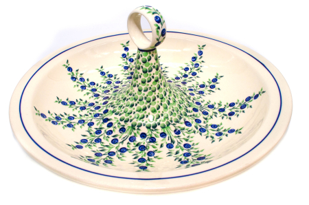 Bol salata Berries, ceramica smaltuita, pictata manual, 34,5 cm, volum 2,0 L [5]