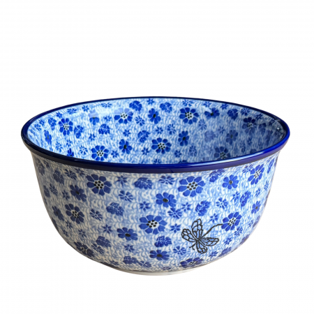 Bol salata Butterfly Dance, ceramica smaltuita, pictat manual, diametru 21,5 cm [4]