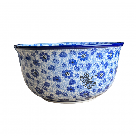 Bol salata Butterfly Dance, ceramica smaltuita, pictat manual, diametru 21,5 cm [3]
