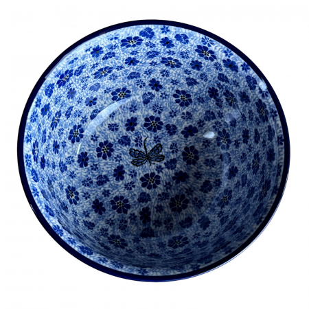 Bol salata Butterfly Dance, ceramica smaltuita, pictat manual, diametru 21,5 cm [7]